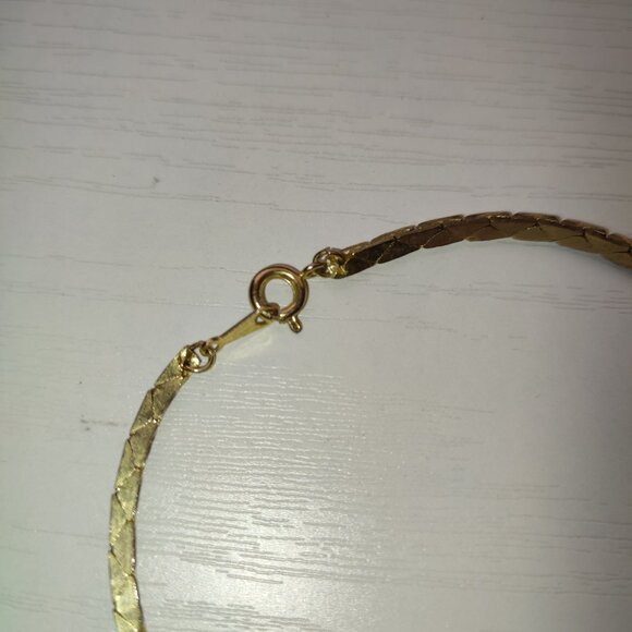 Long Golden Chain Triangles Unmarked Vintage Boho Bohemian - Picture 7 of 7